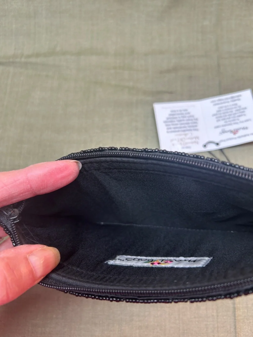 Black Mad Bags Natural Horn and Mother of Pearl Small Wristlet